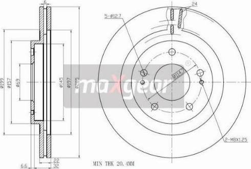 Maxgear 19-2445 - Тормозной диск autosila-amz.com