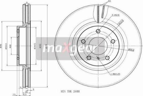 Maxgear 19-2407 - Тормозной диск autosila-amz.com