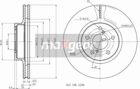 Maxgear 19-2505 - Тормозной диск autosila-amz.com