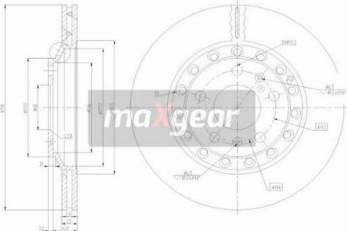 Maxgear 19-2512 - Тормозной диск autosila-amz.com