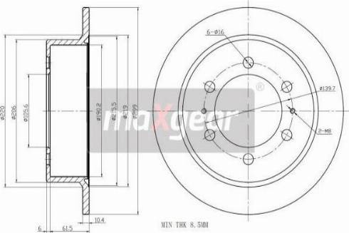 Maxgear 19-2526 - Тормозной диск autosila-amz.com