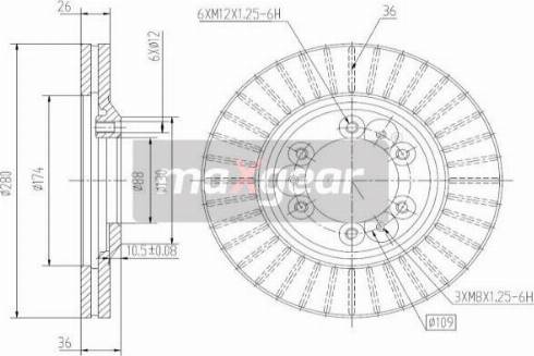 Maxgear 19-2649 - Тормозной диск autosila-amz.com