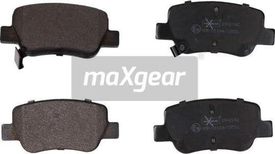 Maxgear 19-2142 - Тормозные колодки, дисковые, комплект autosila-amz.com