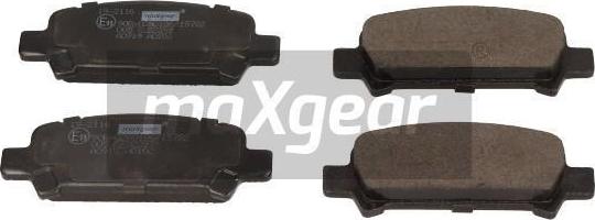 Maxgear 19-2116 - Тормозные колодки, дисковые, комплект autosila-amz.com
