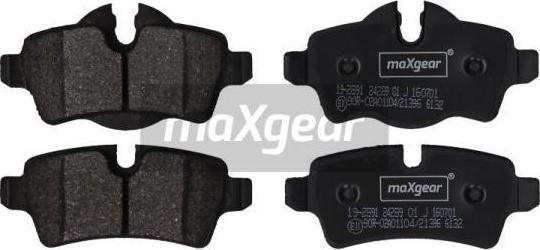 Maxgear 19-2891 - Тормозные колодки, дисковые, комплект autosila-amz.com