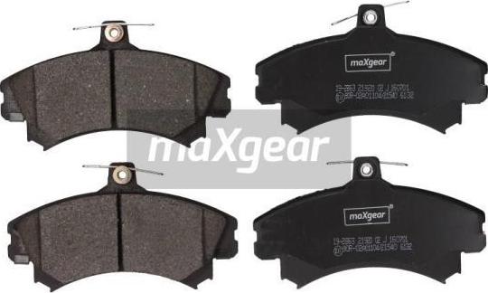 Maxgear 19-2863 - Тормозные колодки, дисковые, комплект autosila-amz.com