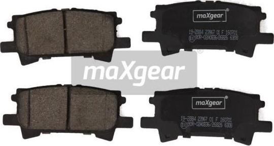 Maxgear 19-2884 - Тормозные колодки, дисковые, комплект autosila-amz.com