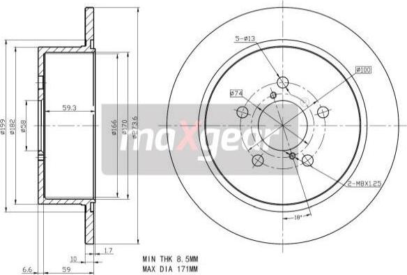 Maxgear 19-2356 - Тормозной диск autosila-amz.com