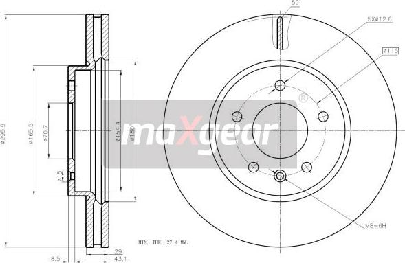 Maxgear 19-2369 - Тормозной диск autosila-amz.com