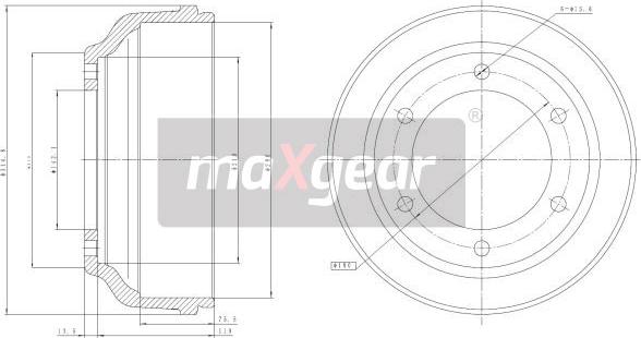 Maxgear 19-2304 - Тормозной барабан autosila-amz.com