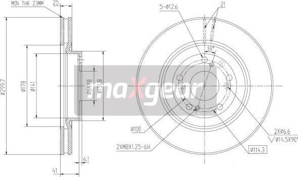 Maxgear 19-2301 - Диск тормозной autosila-amz.com