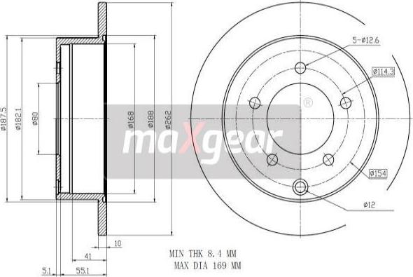 Maxgear 19-2389 - Тормозной диск autosila-amz.com