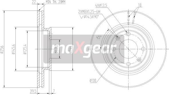 Maxgear 19-2376MAX - Тормозной диск autosila-amz.com