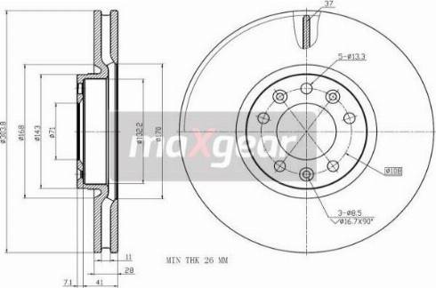 Maxgear 19-2749 - Тормозной диск autosila-amz.com