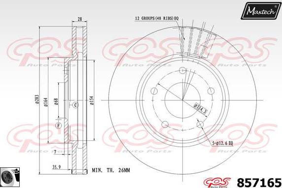 Maxtech 5281202 - Поворотный кулак, подвеска колеса autosila-amz.com