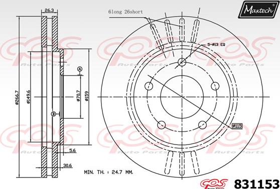 Maxtech 72946015 - Поршень, корпус скобы тормоза autosila-amz.com