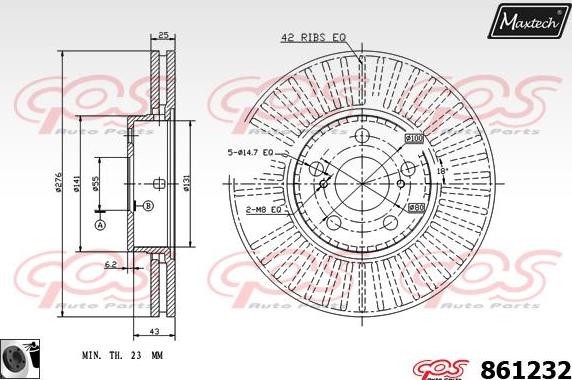 Maxtech 5231005 - Поворотный кулак, подвеска колеса autosila-amz.com