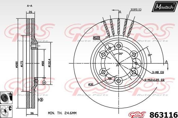 Maxtech 5271044 - Поворотный кулак, подвеска колеса autosila-amz.com