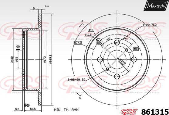 Maxtech 5271062 - Поворотный кулак, подвеска колеса autosila-amz.com