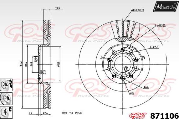 Maxtech 5271035 - Поворотный кулак, подвеска колеса autosila-amz.com