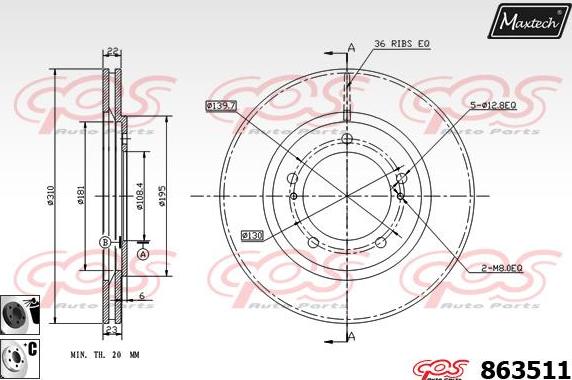 Maxtech 5271030 - Поворотный кулак, подвеска колеса autosila-amz.com