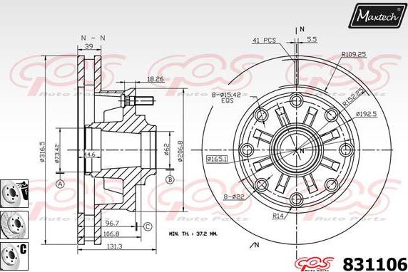 Maxtech 877211 - Тормозной диск autosila-amz.com