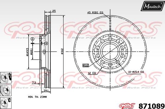 Maxtech 6256005 - Тормозной суппорт autosila-amz.com