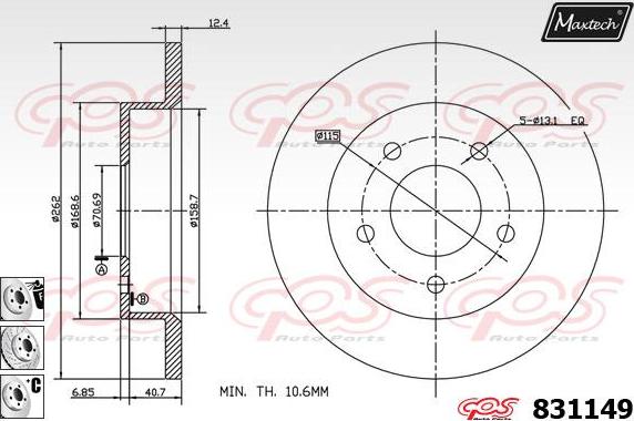 Maxtech 6256003 - Тормозной суппорт autosila-amz.com