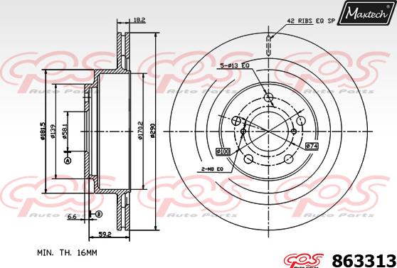 Maxtech 6261024 - Тормозной суппорт autosila-amz.com