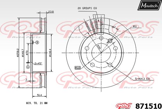 Maxtech 6228007 - Тормозной суппорт autosila-amz.com