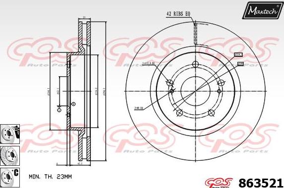 Maxtech 6271504 - Тормозной суппорт autosila-amz.com