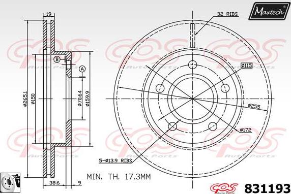 Maxtech 6271002 - Тормозной суппорт autosila-amz.com