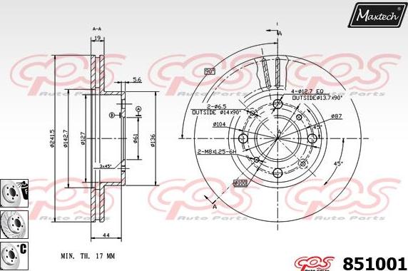 Maxtech 6273500 - Тормозной суппорт autosila-amz.com