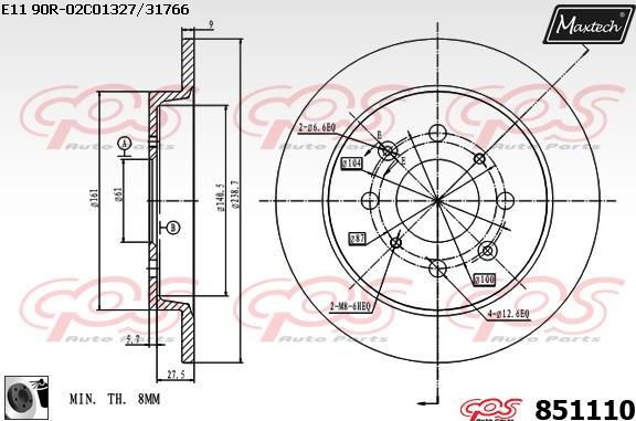 Maxtech 6273000 - Тормозной суппорт autosila-amz.com