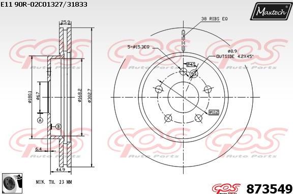 Maxtech 6272500 - Тормозной суппорт autosila-amz.com