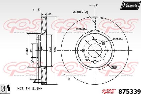 Maxtech 6272502 - Тормозной суппорт autosila-amz.com