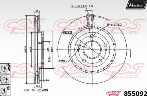 Maxtech 855092.6880 - Тормозной диск autosila-amz.com