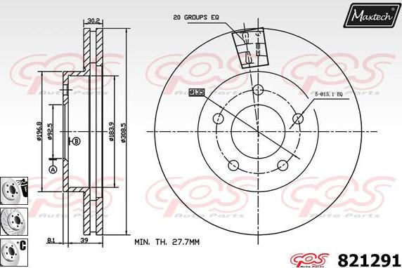 Maxtech 855044 - Тормозной диск autosila-amz.com