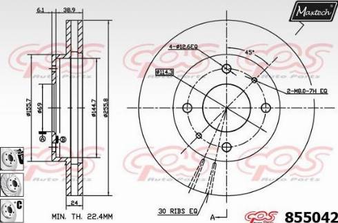 Maxtech 855042.6880 - Тормозной диск autosila-amz.com