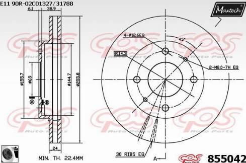 Maxtech 855042.0060 - Тормозной диск autosila-amz.com