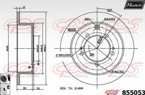 Maxtech 855053.6060 - Тормозной диск autosila-amz.com