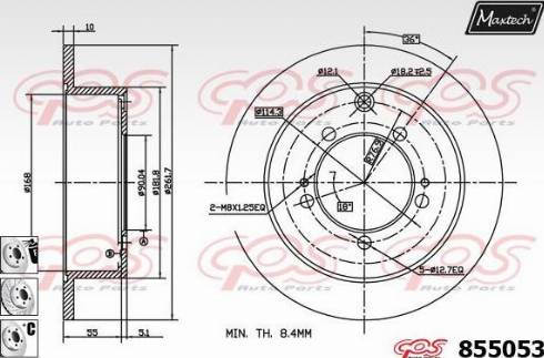 Maxtech 855053.6880 - Тормозной диск autosila-amz.com