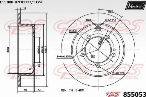 Maxtech 855053.0000 - Тормозной диск autosila-amz.com