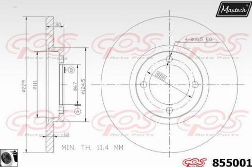 Maxtech 855001.0060 - Тормозной диск autosila-amz.com