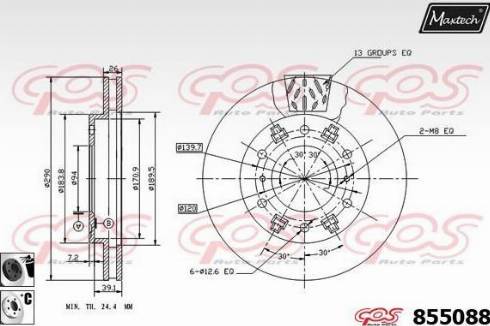 Maxtech 855088.6060 - Тормозной диск autosila-amz.com