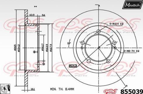 Maxtech 855039.0080 - Тормозной диск autosila-amz.com