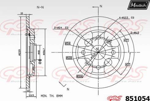 Maxtech 851054.0000 - Тормозной диск autosila-amz.com