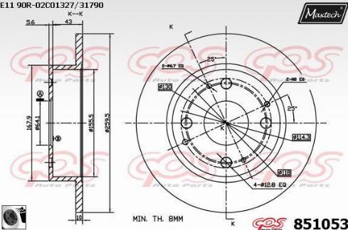 Maxtech 851053.0060 - Тормозной диск autosila-amz.com