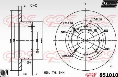 Maxtech 851010.0060 - Тормозной диск autosila-amz.com