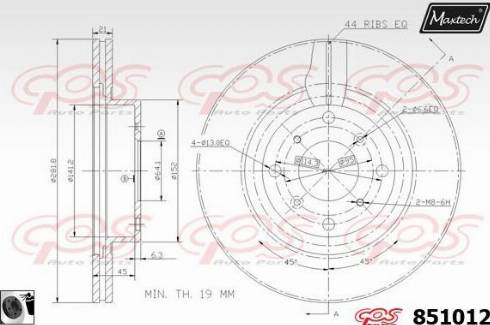 Maxtech 851012.0060 - Тормозной диск autosila-amz.com